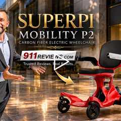 SUPERPI Mobility P2 Carbon Fiber Electric Wheelchair: Dual 250W Brushless Motors, Supports 300lbs